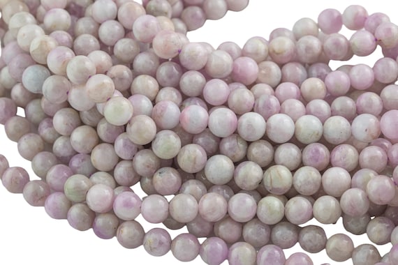Natural Kunzite  High Quality In  Round, 6mm, 8mm, 10mm  Smooth Gemstone Beads