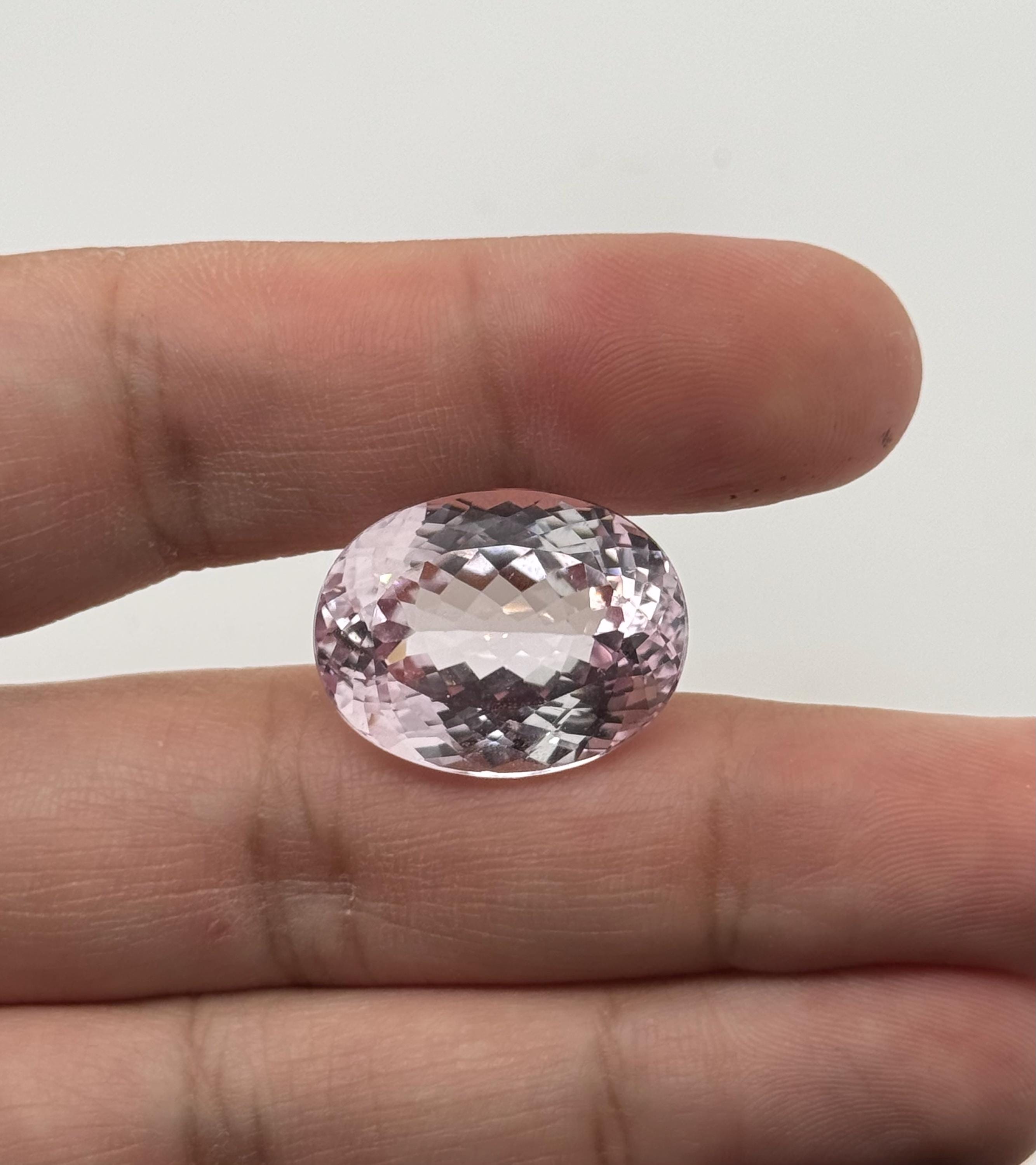 34.60ct Kunzite Gemstone – Oval Shape, Purple & Pink Color, Aa Quality – Loose Gemstone For Jewelry, Rings, Pendants, Crafts"