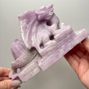 Kunzite Dragon | 1162g | - #s17 (polished Pink Crystal Carving, Heart Chakra, Love)