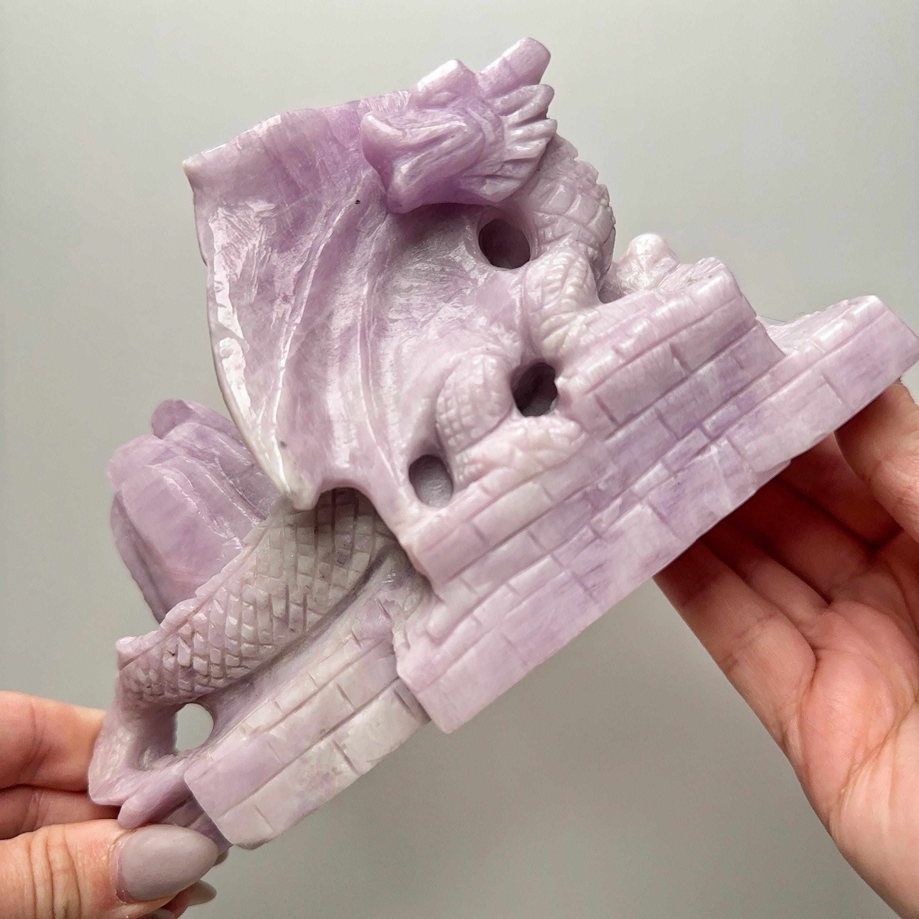 Kunzite Dragon | 1162g | - #s17 (polished Pink Crystal Carving, Heart Chakra, Love) Kunzite Dragon | 1162g | - #s17 (polished Pink Crystal Carving, Heart Chakra, Love)