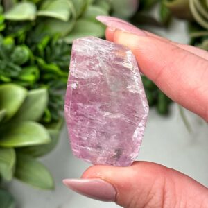 Kunzite Freeform | 25g | - #1 (polished Pink Crystal Chunk, Heart Chakra, Healing Stone, Love)