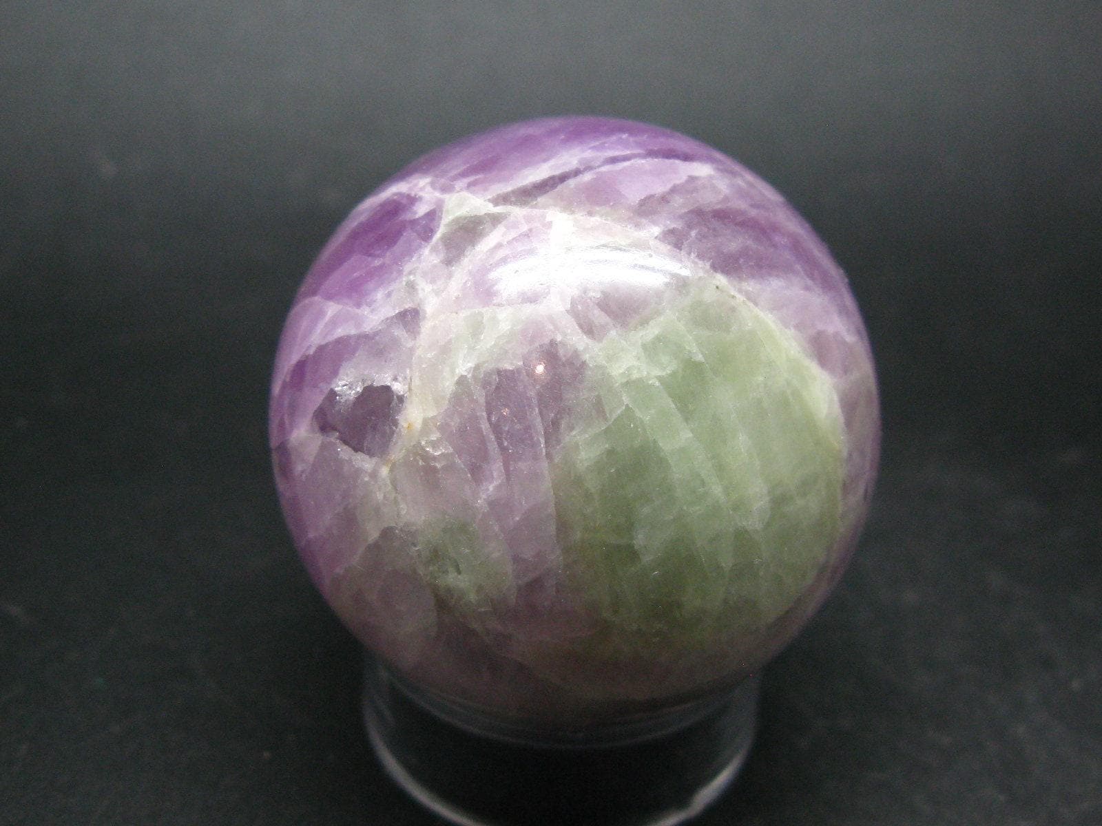 Natural Multicolored Spodumene Kunzite Hiddenite Sphere Ball From Madagascar - 1.7" Natural Multicolored Spodumene Kunzite Hiddenite Sphere Ball From Madagascar - 1.7"