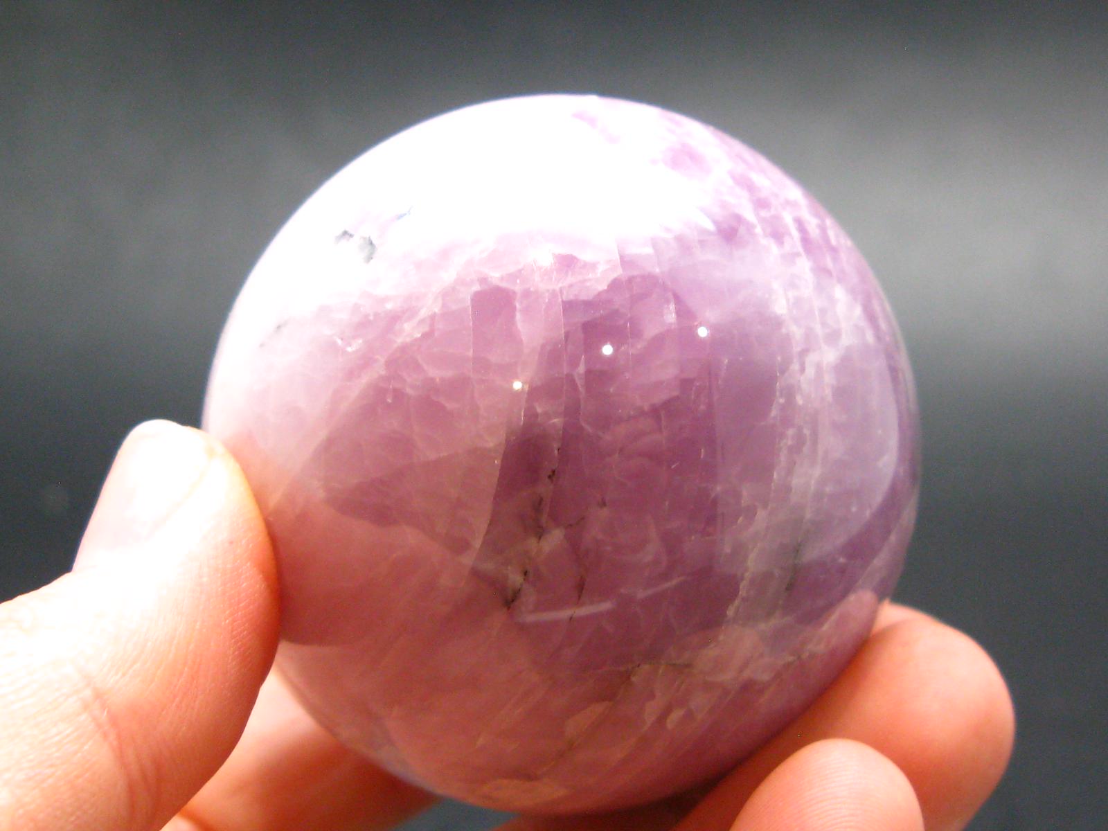 Natural Multicolored Spodumene Kunzite Hiddenite Sphere Ball From Brazil - 1.9"