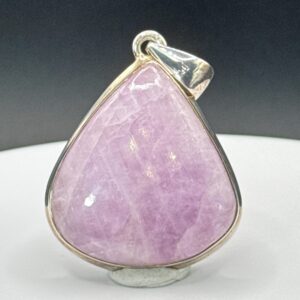 Natural Pink Kunzite Sterling Silver Charm | Heart-soothing Crystal Jewelry Natural Pink Kunzite Sterling Silver Charm | Heart-soothing Crystal Jewelry