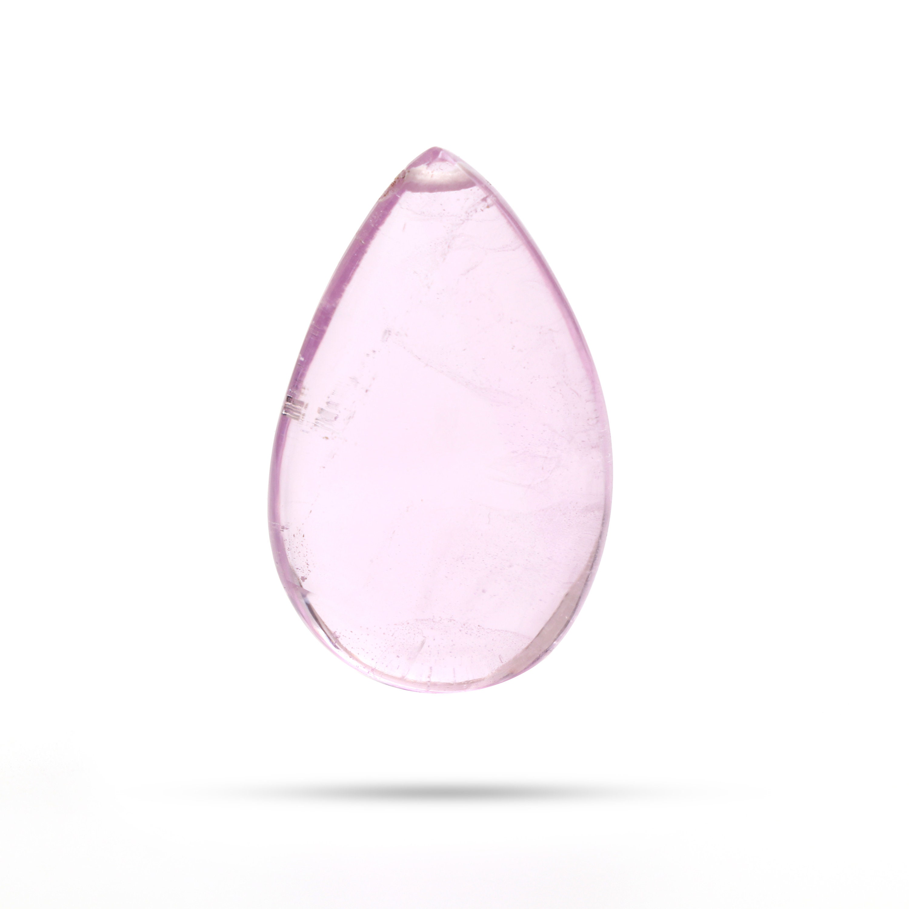 Natural Kunzite Smooth Flat Pear Loose Gemstone, Kunzite Side Drilled Loose Gemstone, Kunzite Pear Jewelry Making Gemstone, Price Per Set