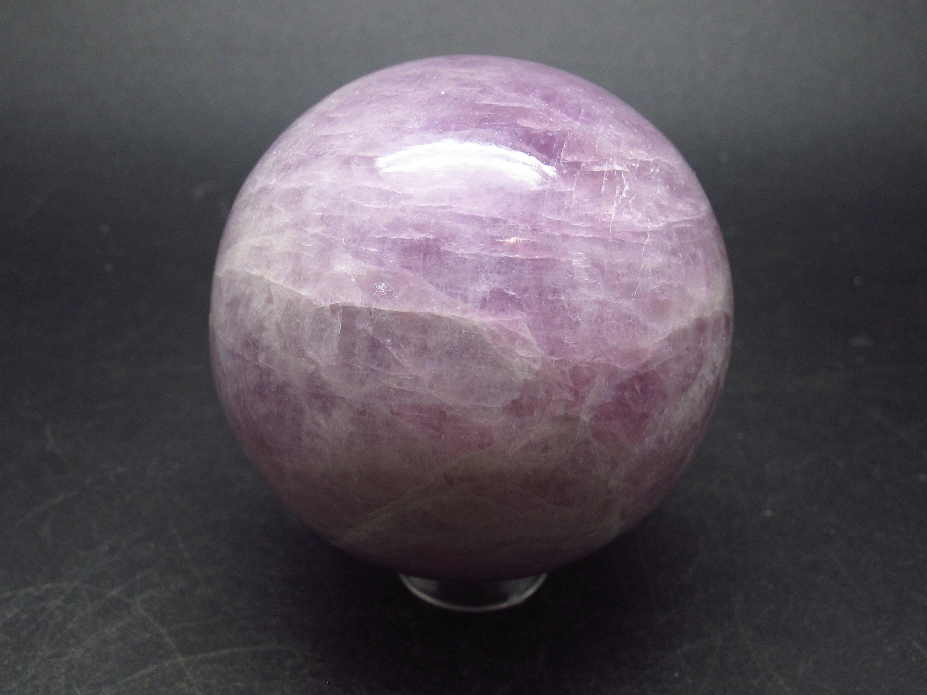 Rich Pinkish - Purple Kunzite Spodumene Sphere Ball From Brazil - 1.9" Rich Pinkish - Purple Kunzite Spodumene Sphere Ball From Brazil - 1.9"