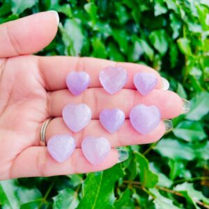 Tiny Kunzite Heart Crystal: Pink Purple Gemstone (10-13mm)