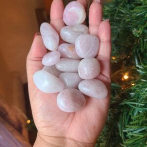 1 Kunzite tumbled stones, Healing crystals, Stress relief, Grade A++