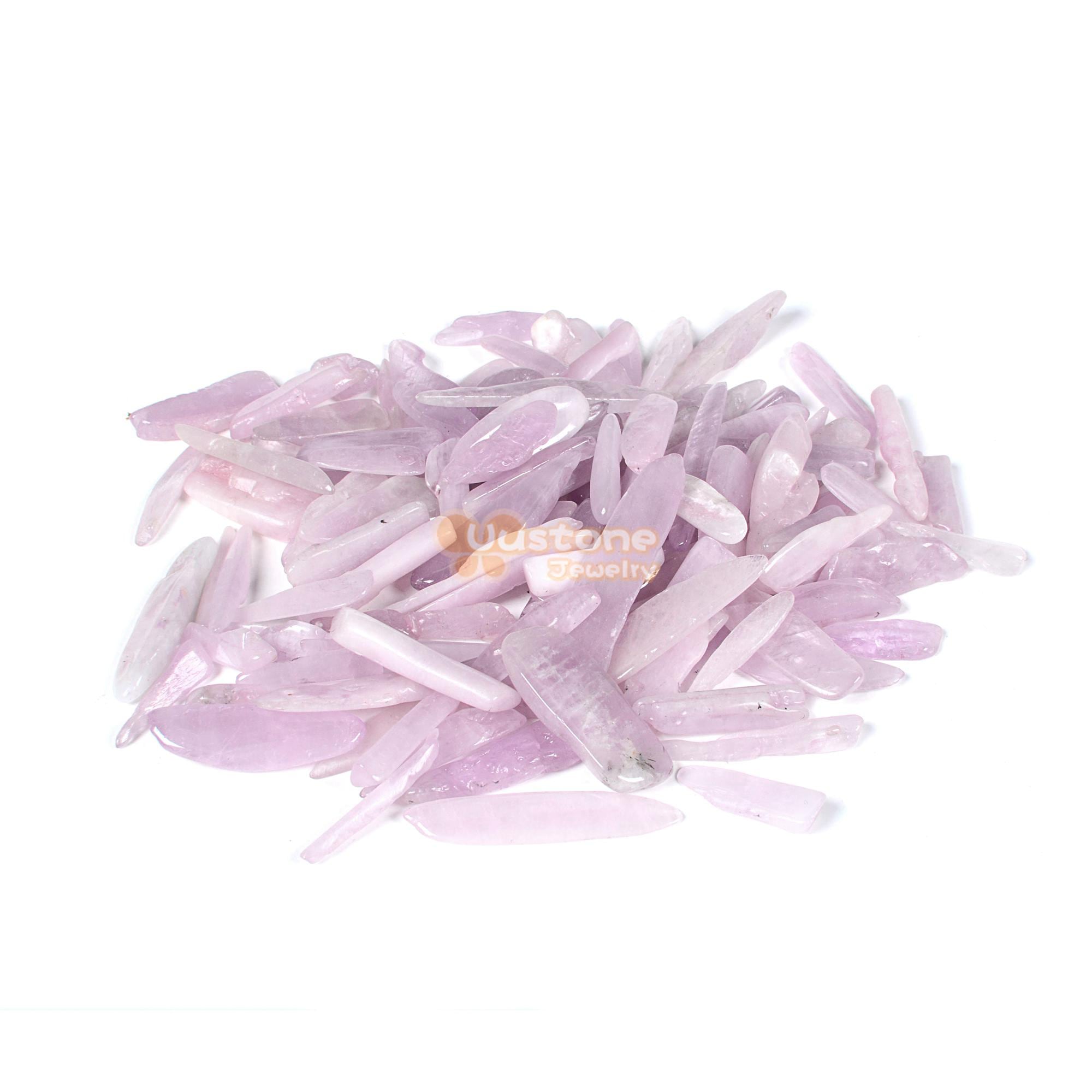 100 Grams Kunzite Long Tumbled Chips Polished Crushed Stone Crystal Healing Embellishments 100 Grams Kunzite Long Tumbled Chips Polished Crushed Stone Crystal Healing Embellishments