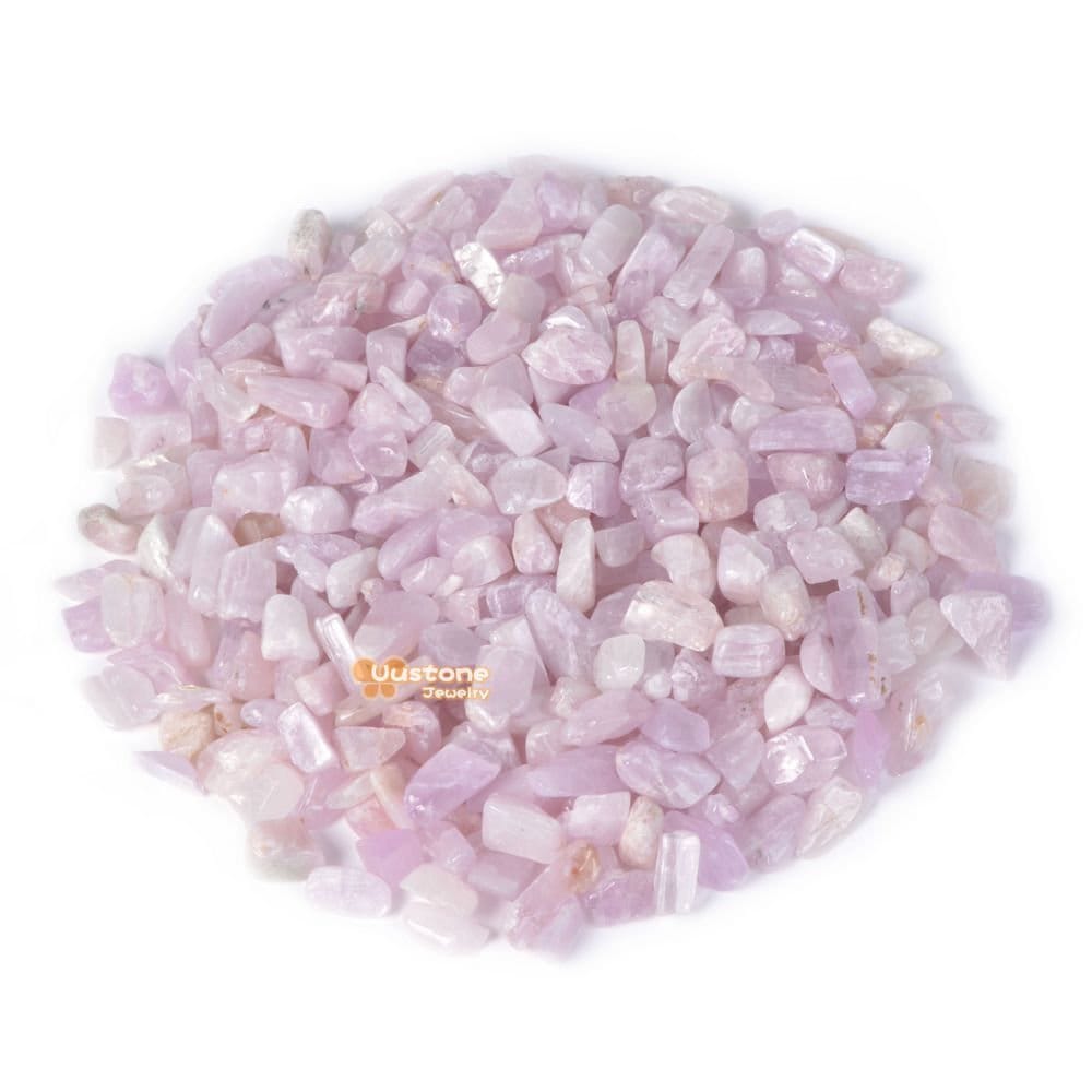 100 Grams Small Kunzite Tumbled Chips Polished Crushed Stone Crystal Healing Embellishments