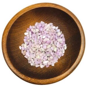 100G Tumbled Kunzite Crystal Chips: Pink Purple Gemstone Gravel