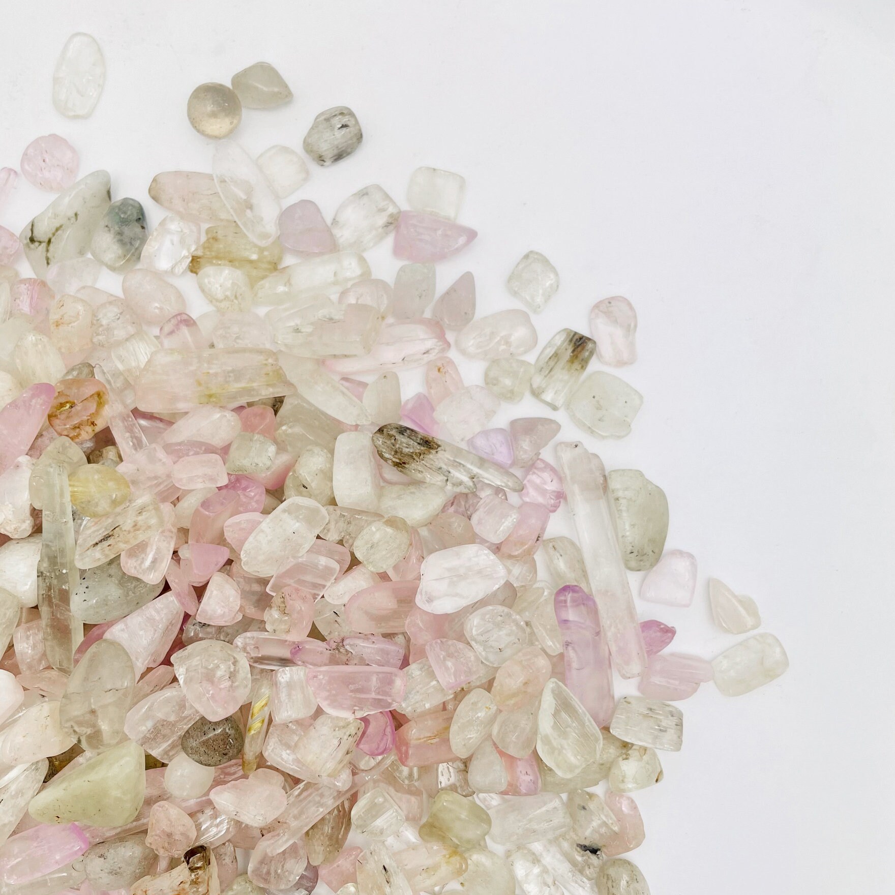 Kunzite 1lb Crystal Chips Bulk Wholesale Crystals And Minerals Tumbled Stones