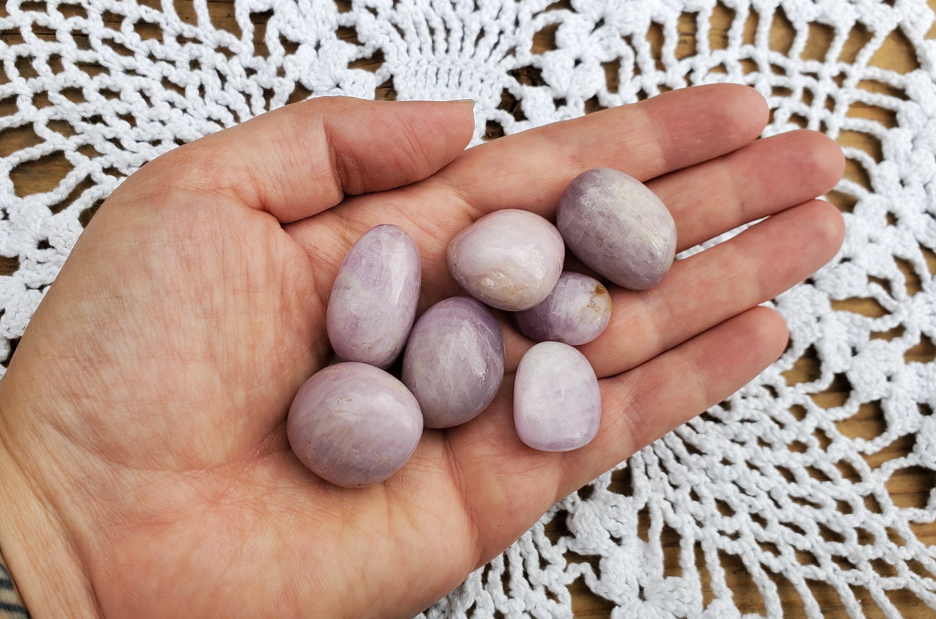 Kunzite- Tumbled- Crystal- Healing- Gemstone Kunzite- Tumbled- Crystal- Healing- Gemstone