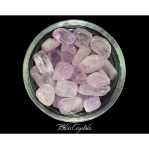 Gemmy! 1 Kunzite Tumbled Stone Grade A Lavender Lilac Pink Translucent Polished Crystal Gemstones Healing Crystals And Stones #kt10