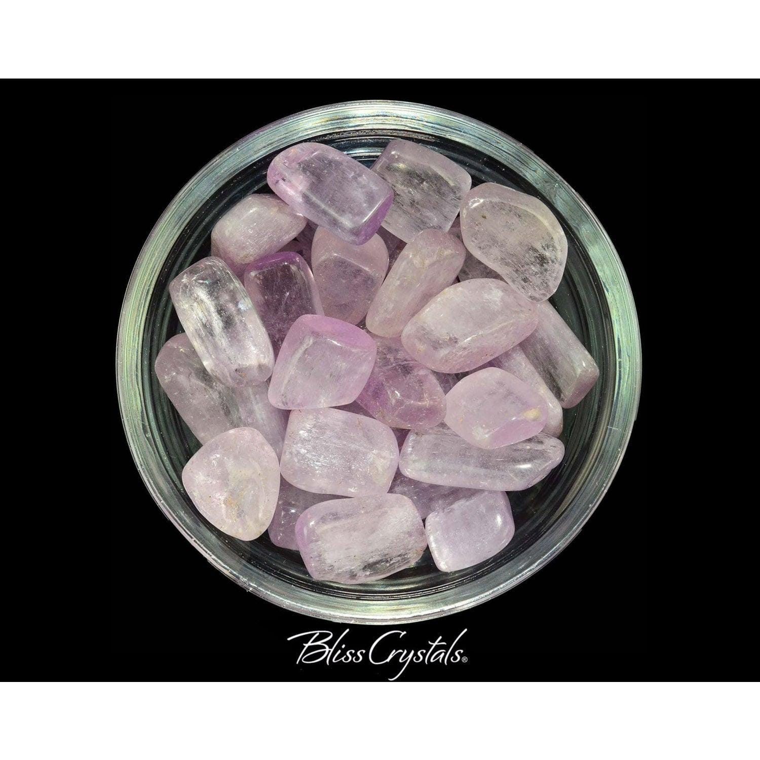 Gemmy! 1 Kunzite Tumbled Stone Grade A Lavender Lilac Pink Translucent Polished Crystal Gemstones Healing Crystals And Stones #kt10