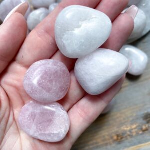 Pale Kunzite Tumble Stone - Protection - Self Love - Healing Crystal - Self Care - Pink Kunzite - White Kunzite