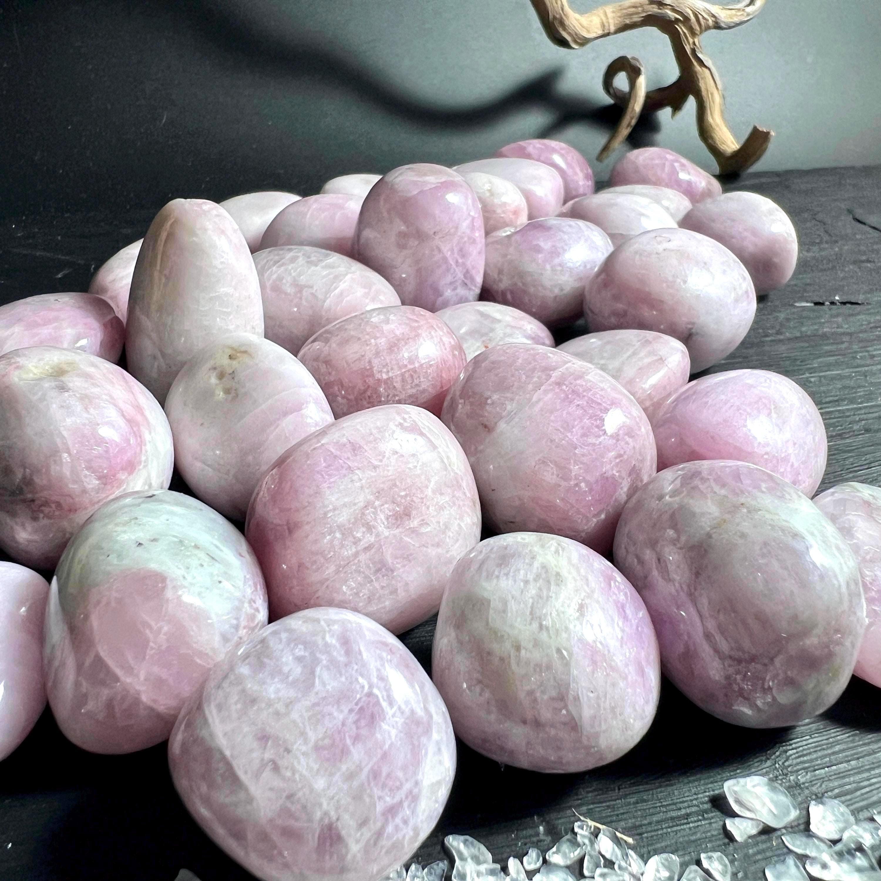 Pink Kunzite Tumbled Stone | Spodumene Crystal, Heart Chakra