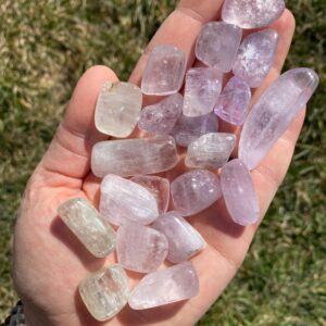 Kunzite Tumbled Stone (Grade A+) Multiple Sizes Available - Tumbled Kunzite Crystal - Polished Kunzite Gemstone