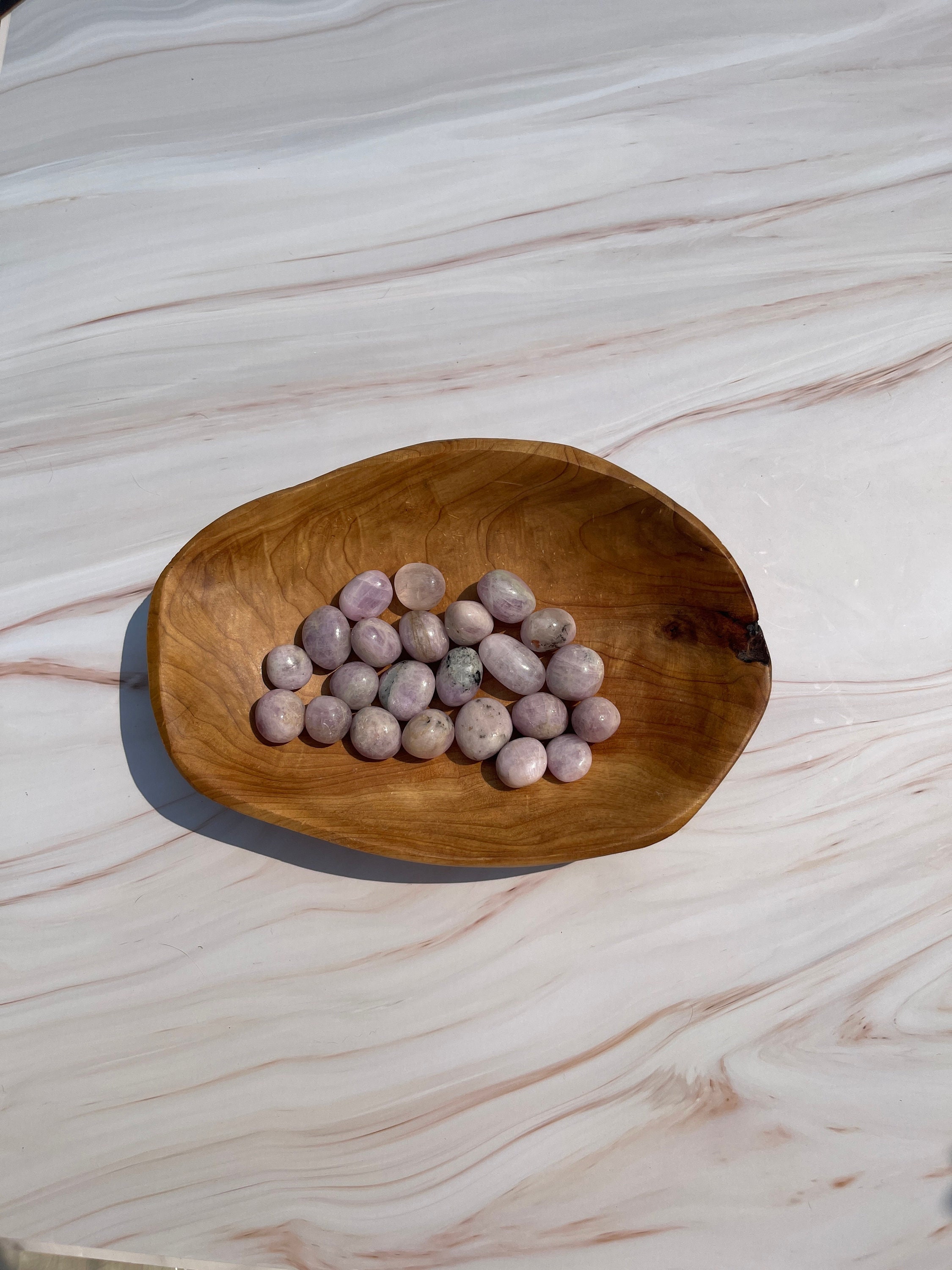 Kunzite Tumbled Stone: Pocket Meditation Crystal Kunzite Tumbled Stone: Pocket Meditation Crystal