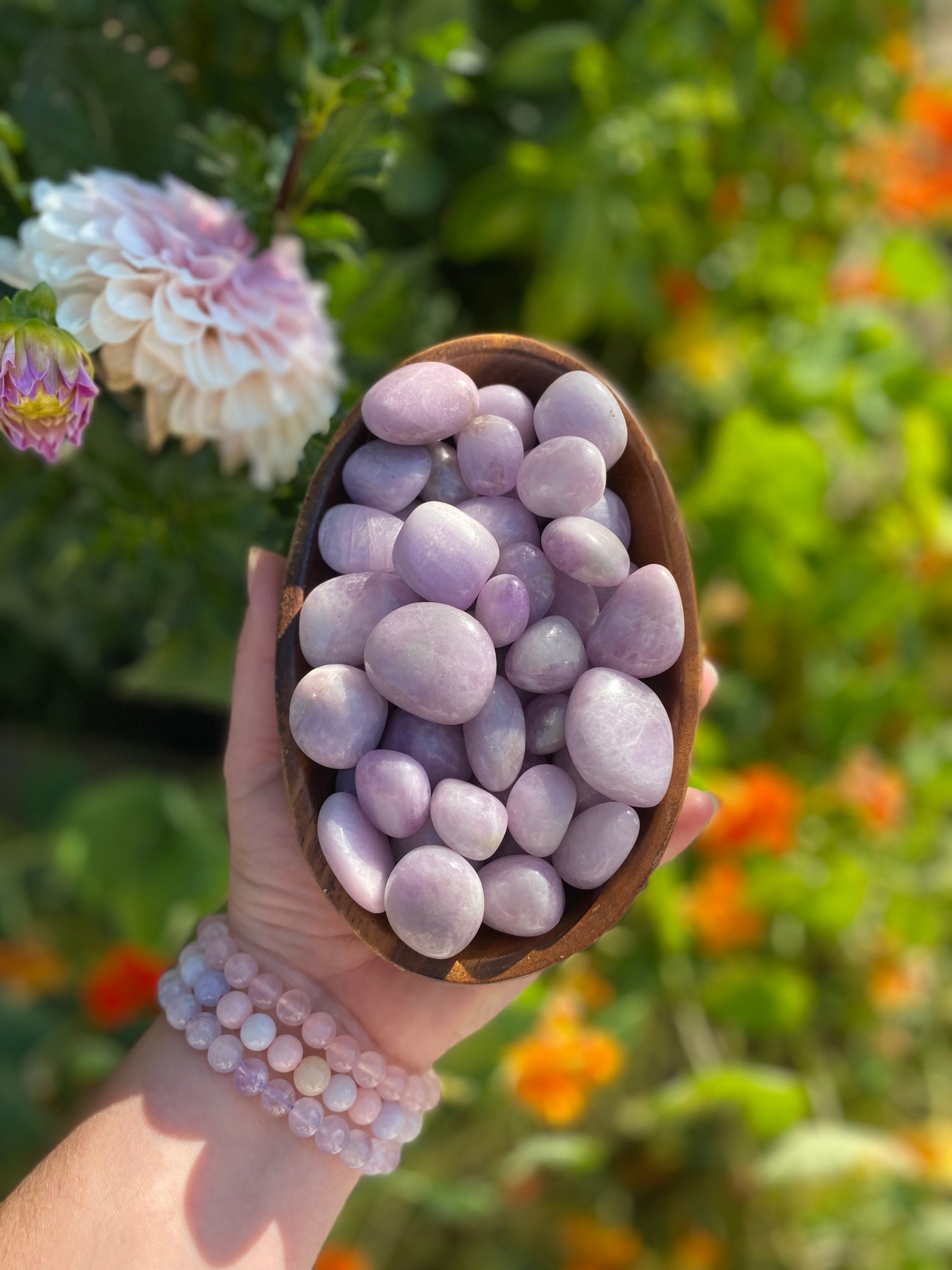Kunzite Tumbled Stone, Polished Pocket Size Kunzite Gemstone Kunzite Tumbled Stone, Polished Pocket Size Kunzite Gemstone