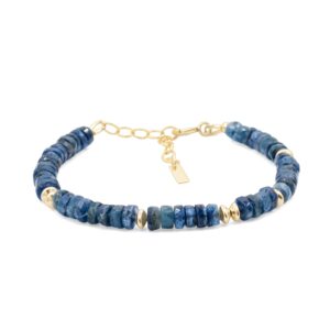 Kyanite Bracelet , Bead Kyanite Bracelet Gold Filled , Aaa Kyanite Jewelry , Blue Kyanite Bracelet , High Quality Kyanite