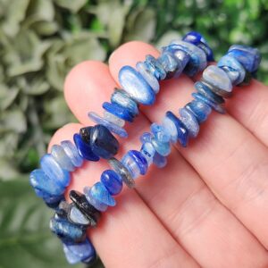 Blue Kyanite Bracelet - Kyanite Bracelet - Kyanite Beads - Blue Kyanite Jewelry - Beaded Bracelet - Kyanite Jewelry - Kyanite Gemstone