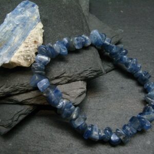 Blue Kyanite Genuine Bracelet ~ 7 Inches ~ 10mm Tumbled Beads