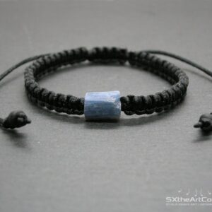 Blue Kyanite bracelet, stacking wristband, calming stone, unisex jewelry
