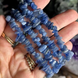 Chip Kyanite Beaded Bracelet, Chipped Style Bead