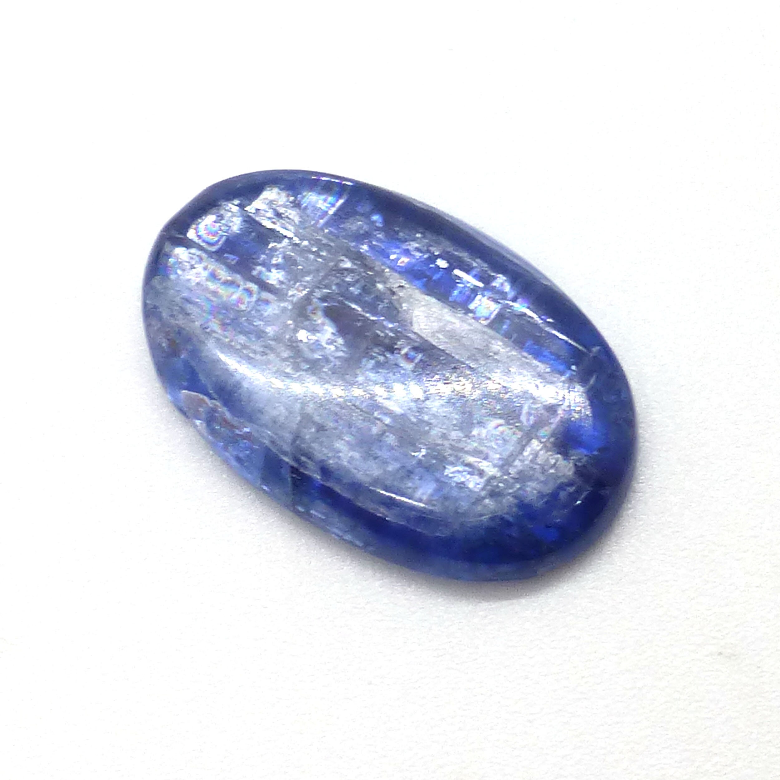 14.07 Carats Blue Kyanite Cabochon Natural Untreated Reflective Schiller Crystal Metaphysical Meditation Chakra Handmade Lisajoy Sachs
