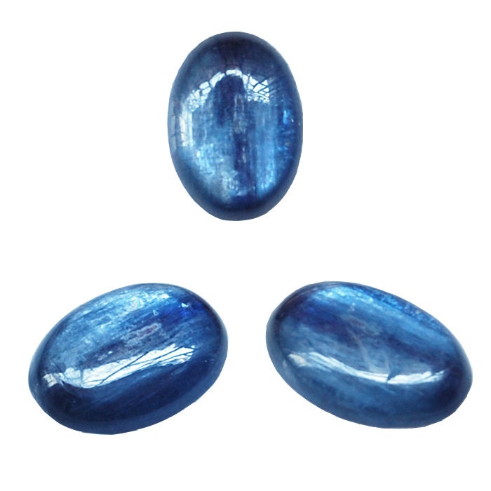G0181 18mm Blue Kyanite Gemstone Oval Flatback Cab Cabochon G0181 18mm Blue Kyanite Gemstone Oval Flatback Cab Cabochon