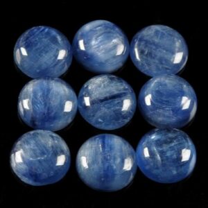 G1575  10mm kyanite gemstone round cab cabochon (Sell Unit: 2pcs or 5pcs)