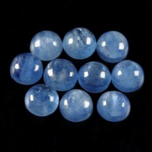 g1576  6mm kyanite gemstone round cab cabochon