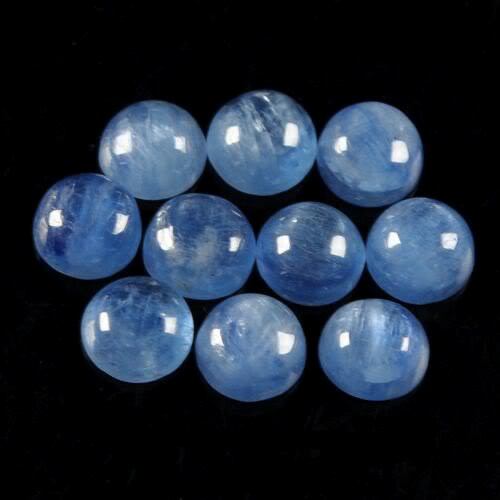 G1576  6mm Kyanite Gemstone Round Cab Cabochon