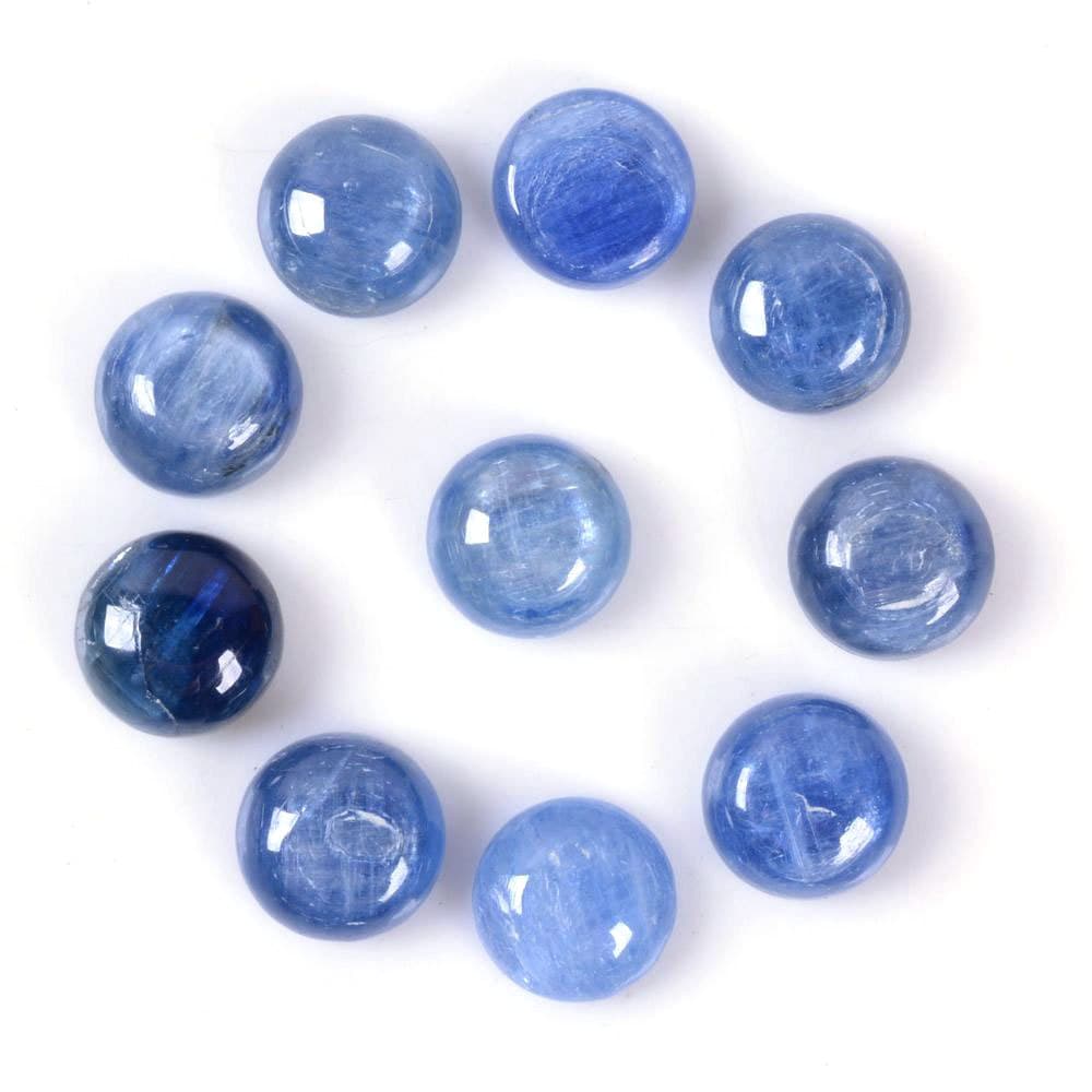 G1577  8mm Kyanite Gemstone Round Cab Cabochon