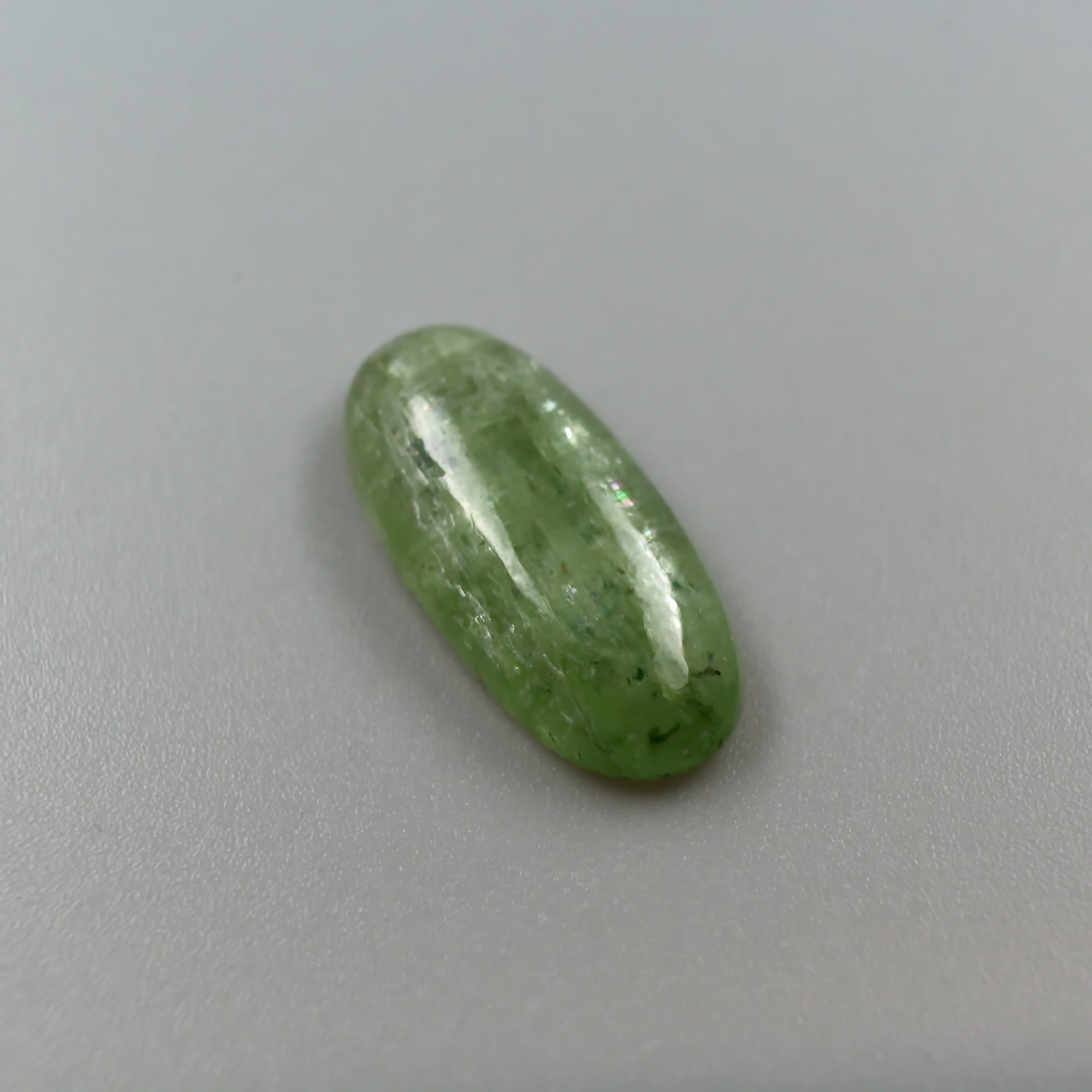 Green Kyanite Loose Oval Cabochon Natural Gemstone Pair 9x21mm 10.63ct