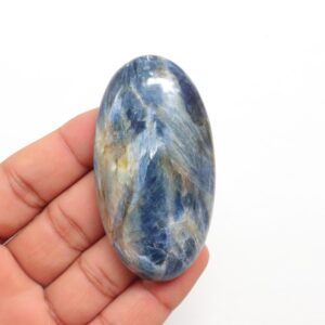 High Quality Blue Kyanite Cabochon, Natural Silvery Blue Kyanite, Communication Stone, Blue Kyanite Gemstone For Rebalance, Throat Chakra