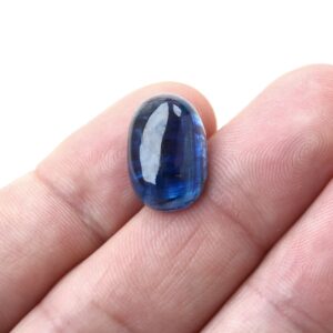 Natural blue Kyanite loose stone 15.21ct Large oval cabochon cut gemstone 11x17mm