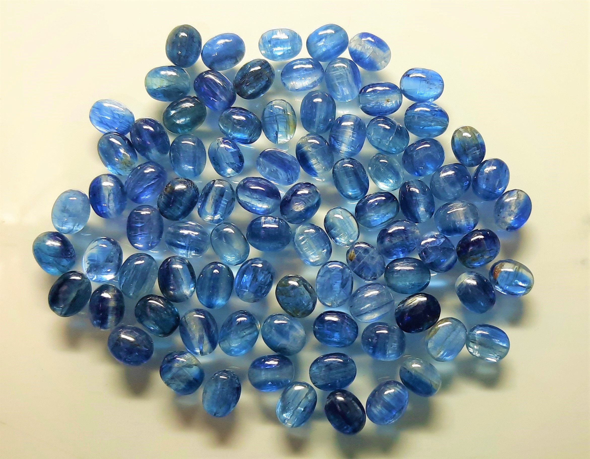 Natural Blue Kyanite Oval Cabochon Gemstone (4x6 To 8x10 Mm)