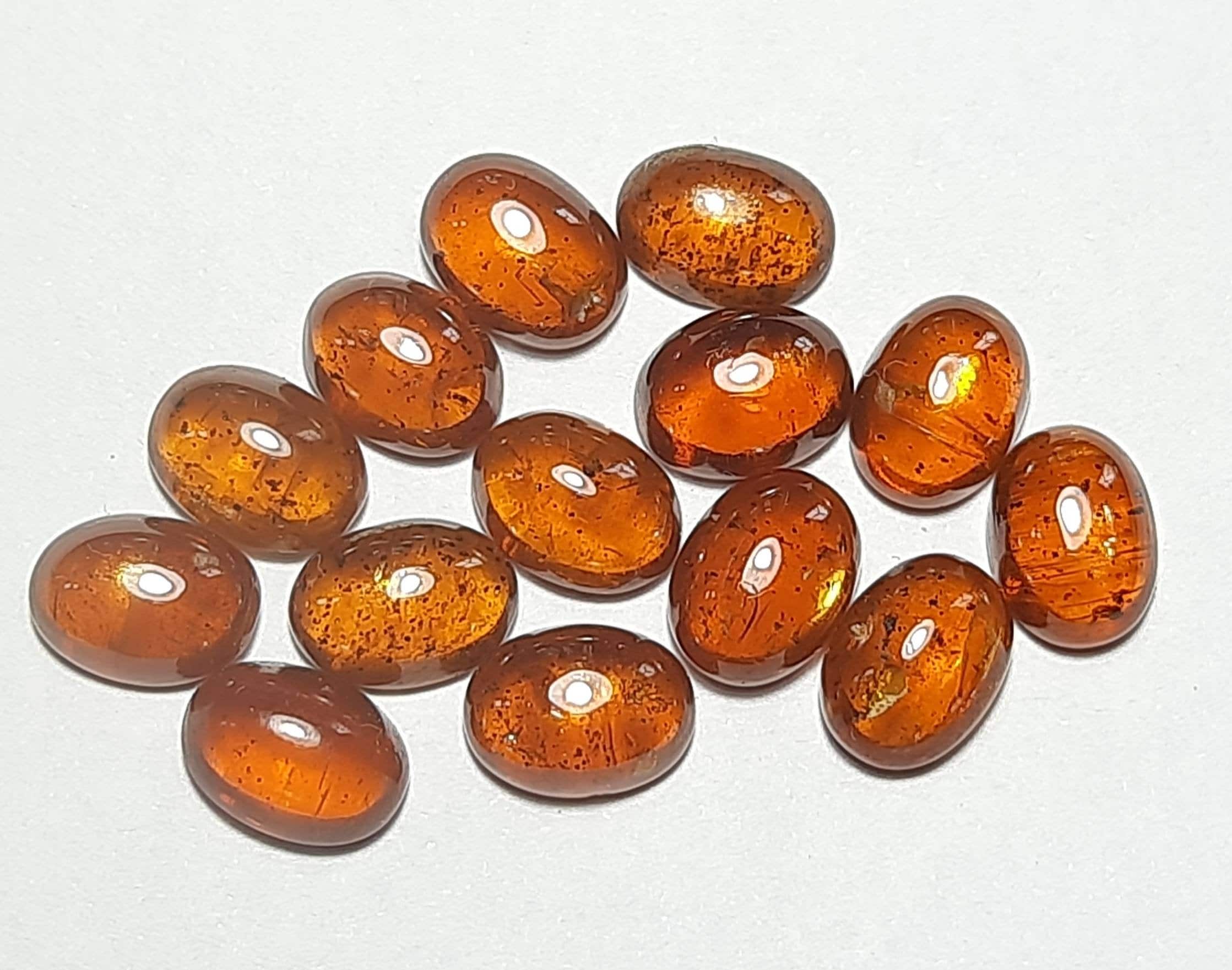 Natural Orange Kyanite Oval Cabochon: Vintage Jewelry Making Stone (3x5 To 8x10 Mm)