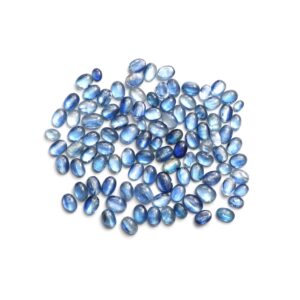 Unique Kyanite Smooth Oval Cabochons Loose Gemstone, 4x5 mm to 6x8 mm, Kyanite Oval Jewelry Making Gemstone, Set Of 153 Pieces