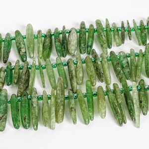 12-30mm Green Stick Pebble Chip Kyanite Beads Grade Aaa Genuine Natural Gemstone Full Strand Loose Beads Bulk Lot Options