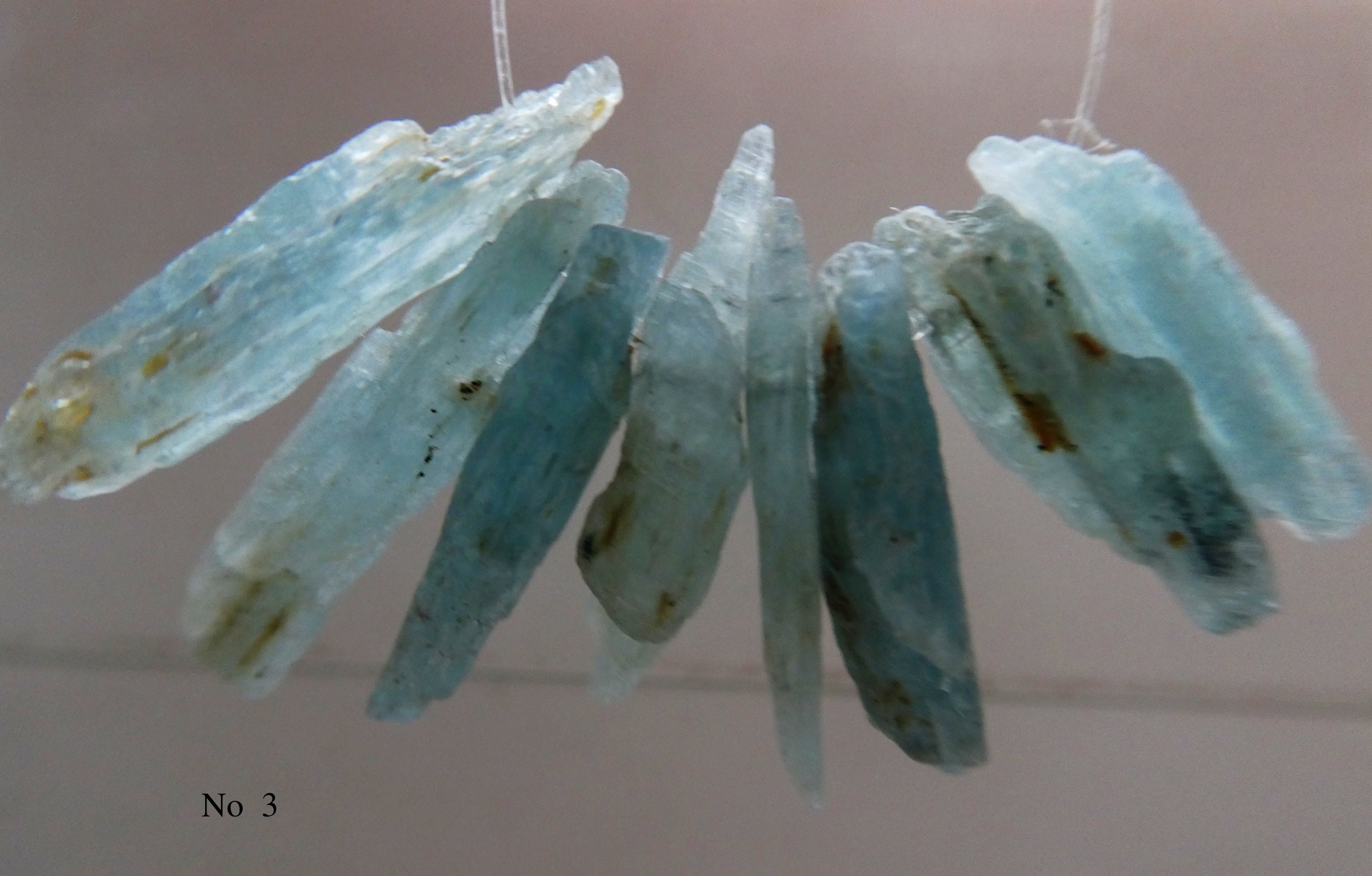 Alabaster Raw Kyanite Stick 13-18mm Beads- 8pcs Gemstone Crystals-jewelry Making-light Blue Natural Craft Beads