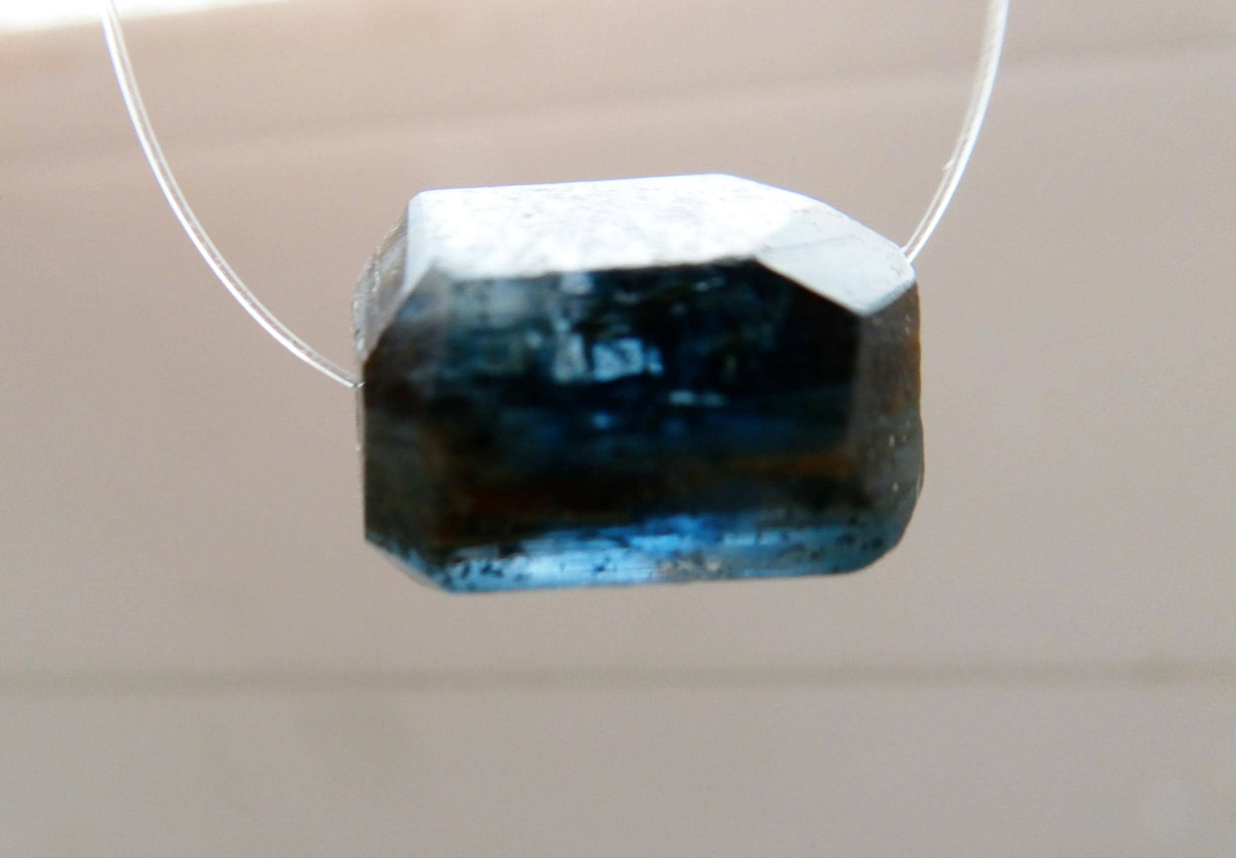 Blue Kyanite Rectangle Tube 13mm Bead- Chunky Focal Raw Gemstone-natural Craft Beads-jewelry Making