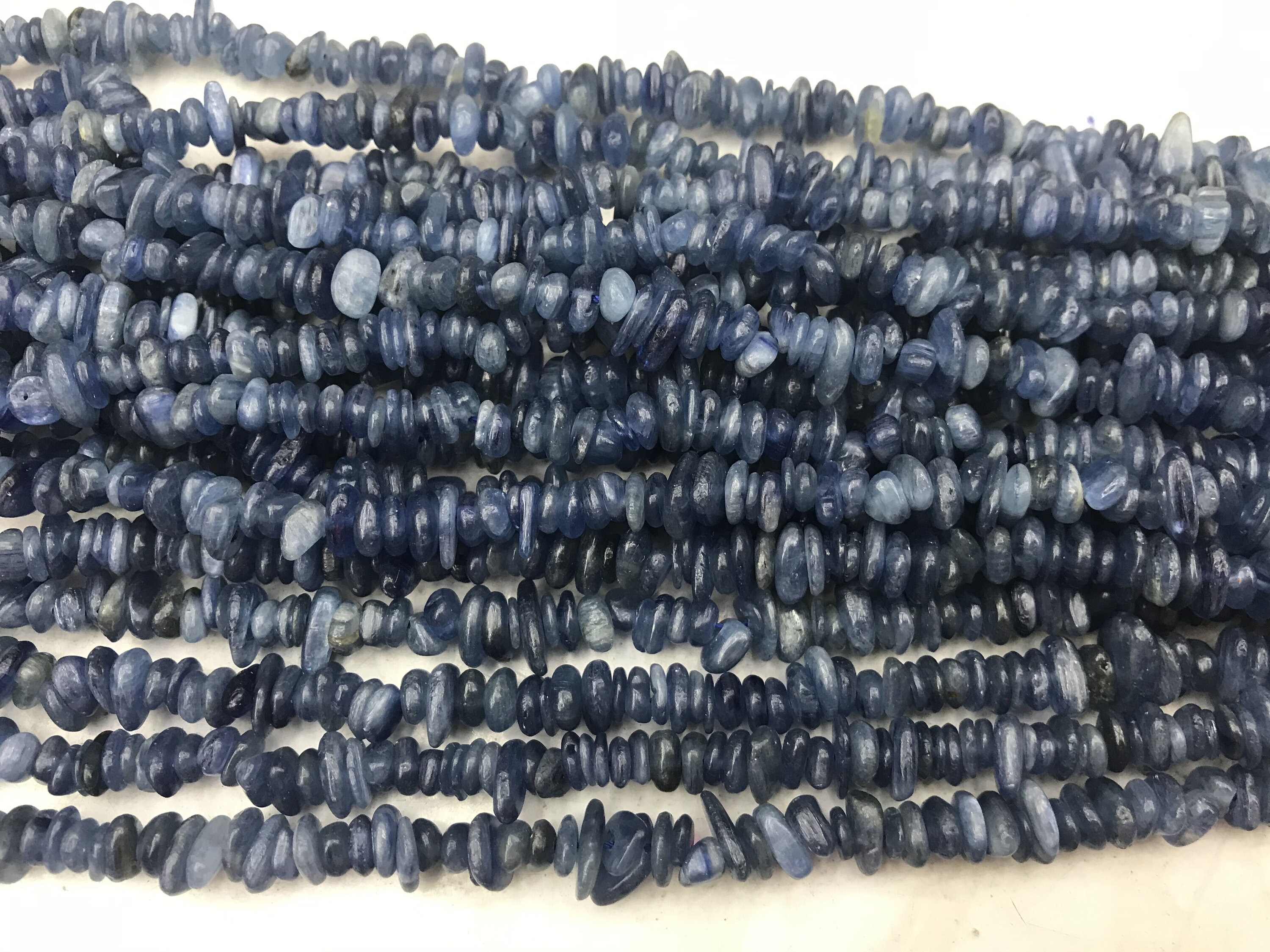 Natural Blue Kyanite 5-8mm Chips Genuine Gemstome Nugget Grade A Loose Beads 15 Inch Jewelry Supply Bracelet Necklace Material Wholesale
