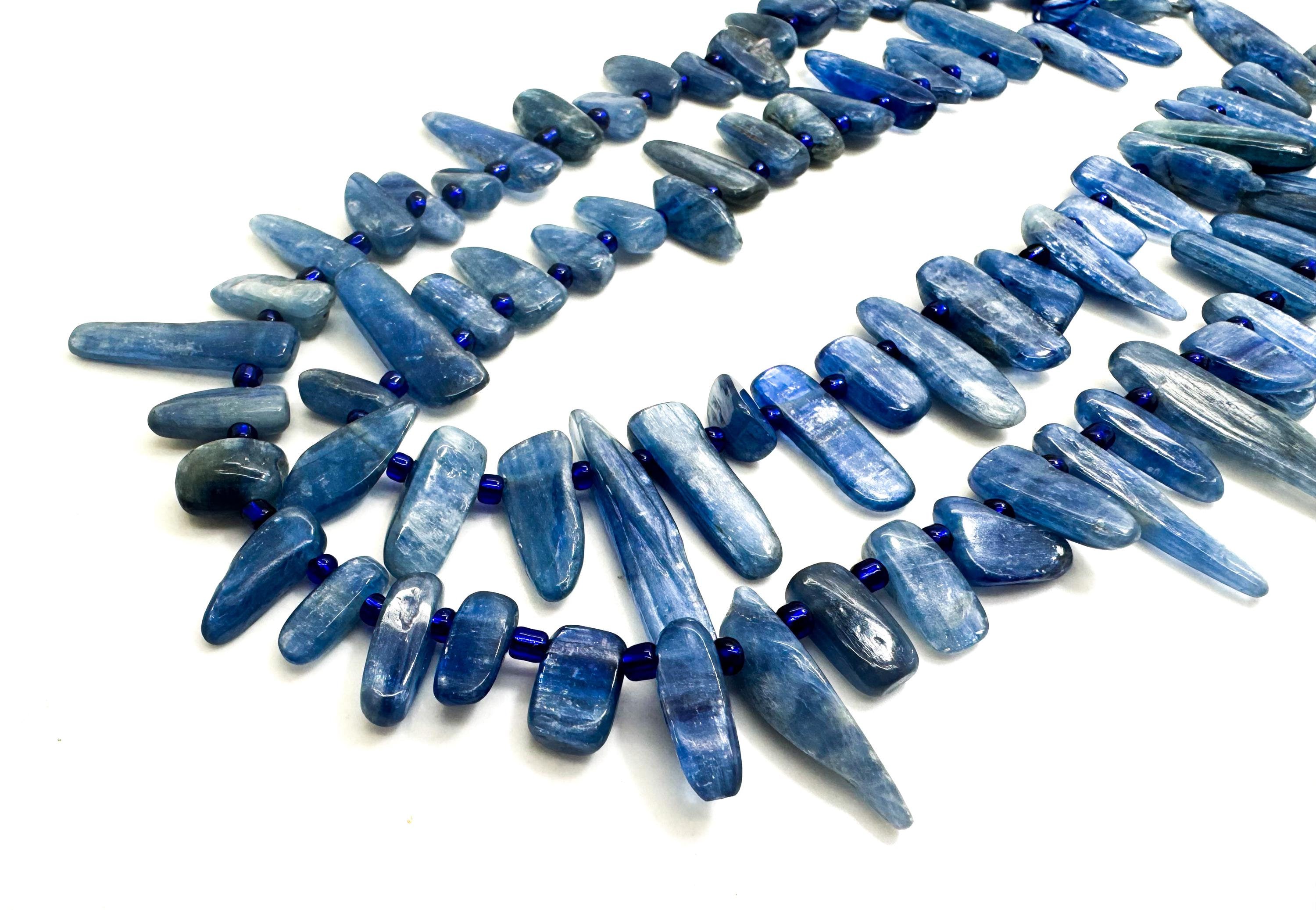 Natural Blue Kyanite Freeform Chip Irregular Slab Flat Shapes Stick Gemstone Beads - Pgs214 Natural Blue Kyanite Freeform Chip Irregular Slab Flat Shapes Stick Gemstone Beads - Pgs214