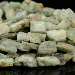 Natural Rough Green Kyanite Gemstone Nugget 10-12mm Loose Beads (d603)