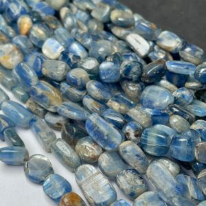 Natural Kyanite Smooth Nuggets Gemstone Beads, 7/8-8/13 mm Approx, 17 Inches Strand Beads An Amazing Item, Wholesale Semi Precious Gemstone