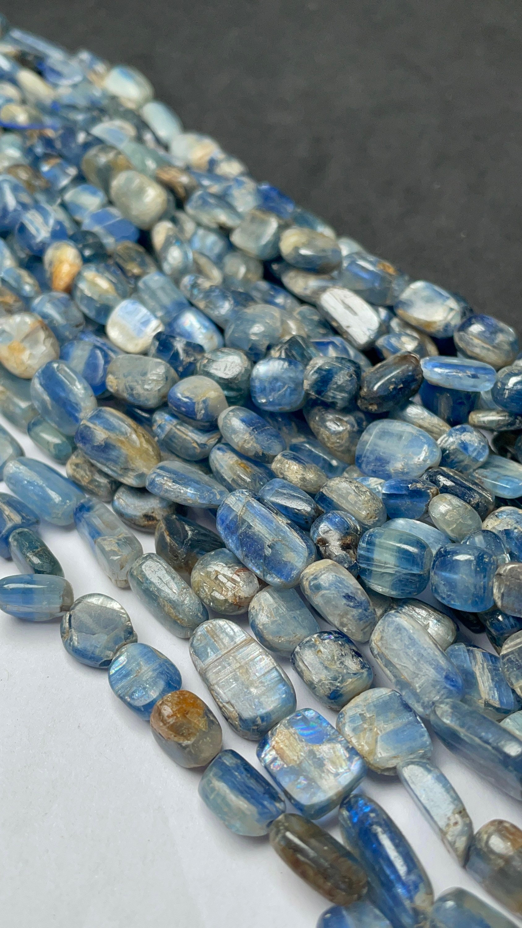 Natural Kyanite Smooth Nuggets Gemstone Beads, 7/8-8/13 Mm Approx, 18 Inches Strand Beads An Amazing Item, Wholesale Semi Precious Gemstone Natural Kyanite Smooth Nuggets Gemstone Beads, 7/8-8/13 Mm Approx, 18 Inches Strand Beads An Amazing Item, Wholesale Semi Precious Gemstone