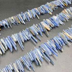 Natural Kyanite Sticks Raw Kyanite Shard Slice Kyanite beads Natural Kyante Gemstone Beads Kyanite Pendant Beads 15.5" full strand